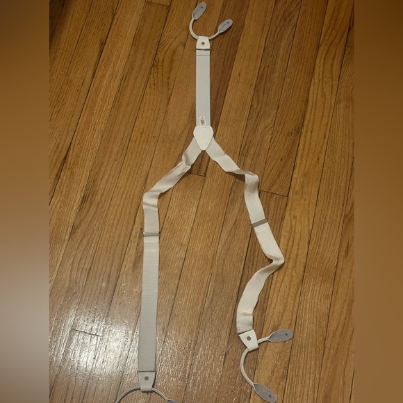 Elegant White Men's Suspenders - Picture 3 of 4